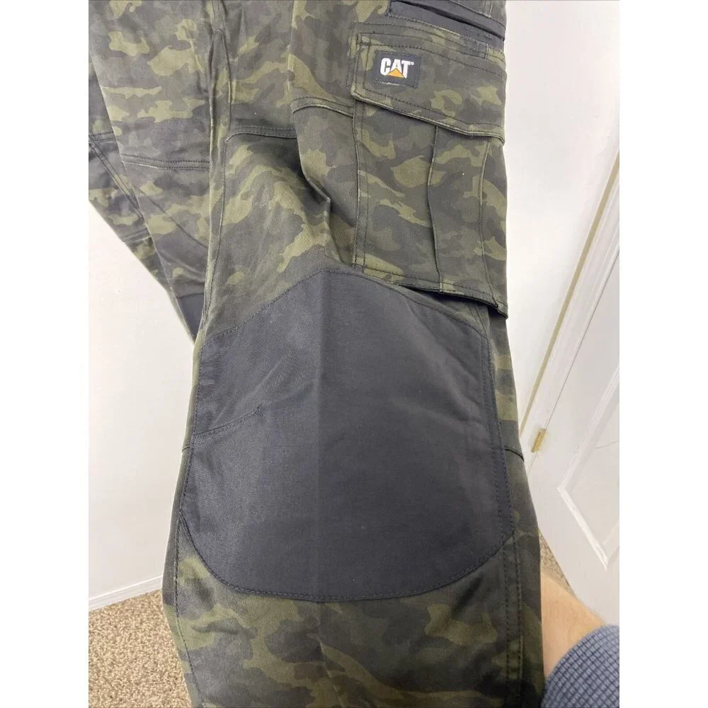 Cat Caterpillar Men Night Camo Utility Work Cargo‎ Pants Men 44X34 Tapered